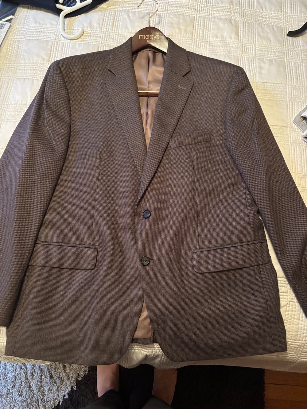 Men's Ralph Lauren Brown Textured Blazer - Classic Tailored Fit